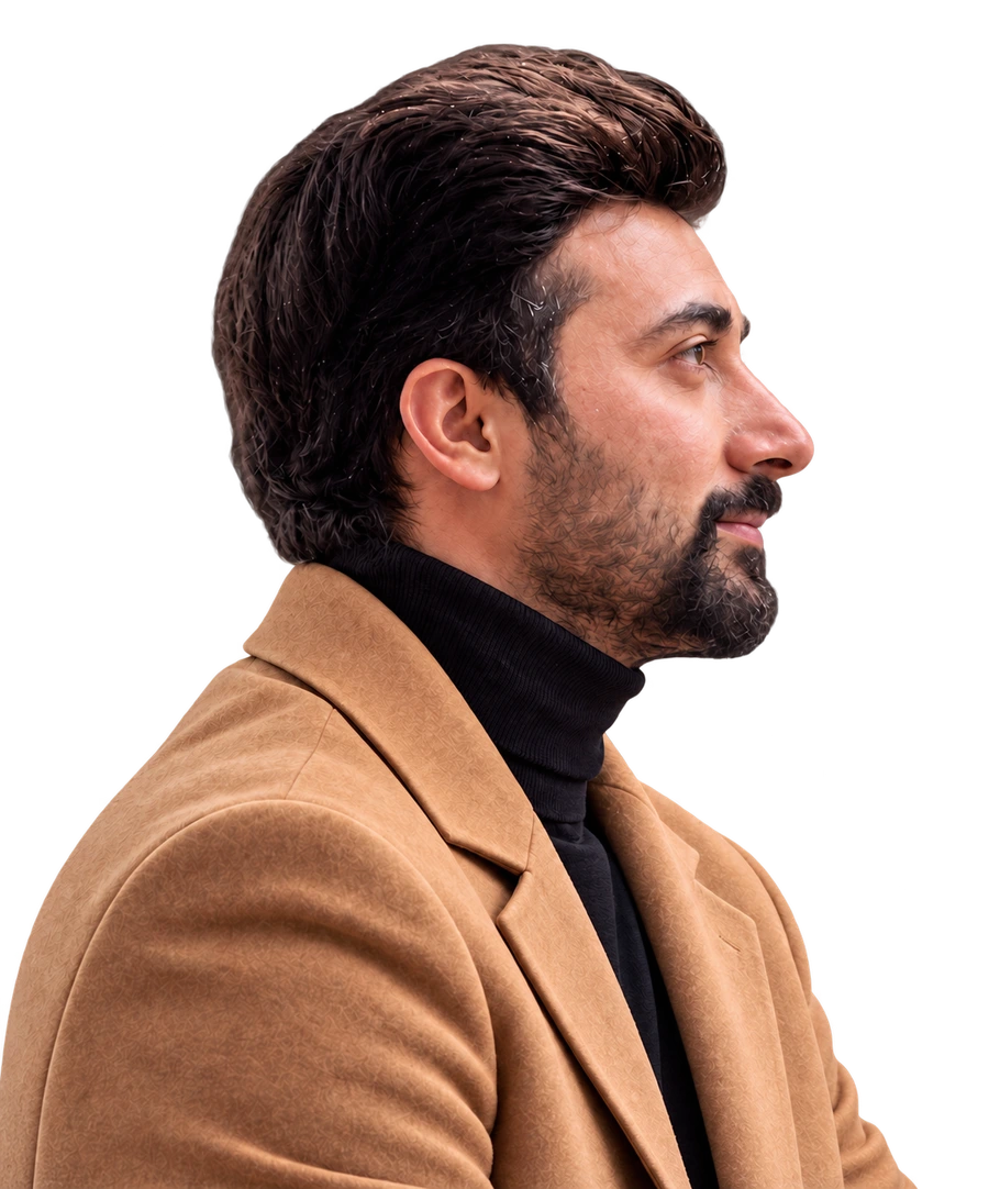 Saeed Azarshab (سعید آذرشب), Construction Project Manager — camel-coat portrait