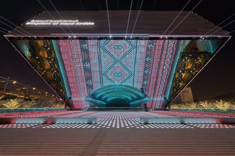 Saudi pavilion: completed interior