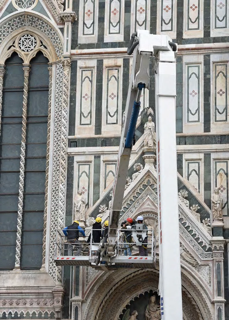 Elevated inspection and maintenance access at the cathedral