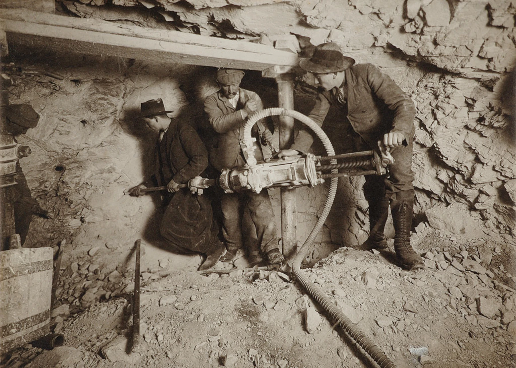 Historic rock-drilling operation
