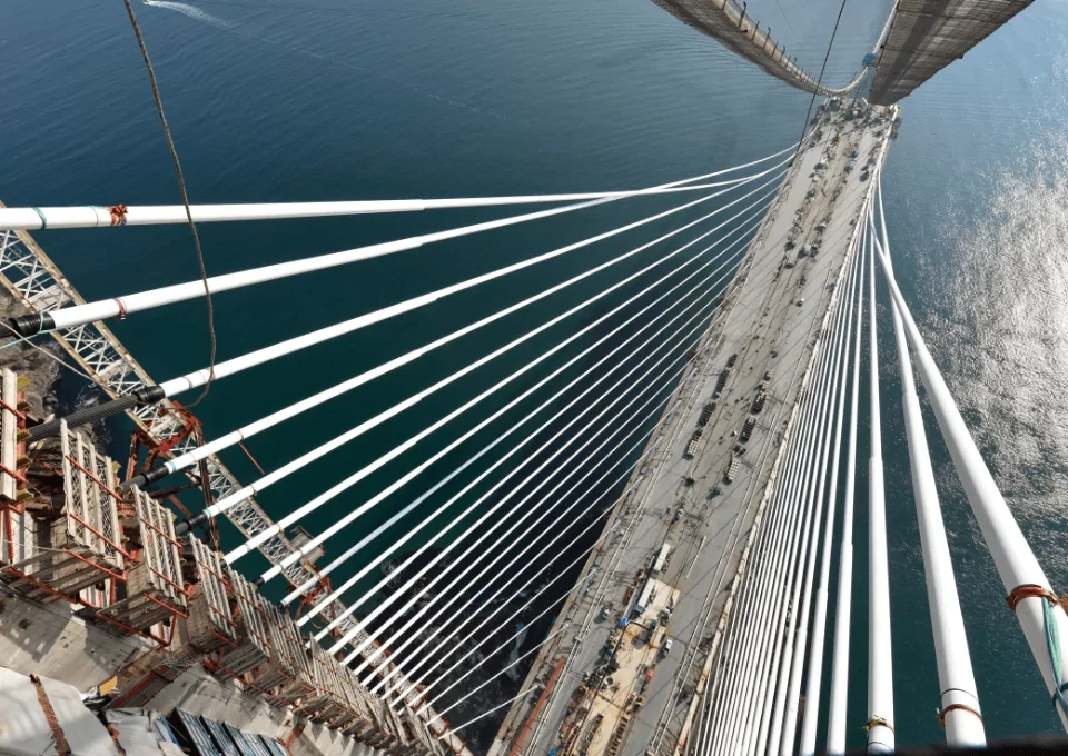 Yavuz Sultan Selim bridge: stay-cable installation