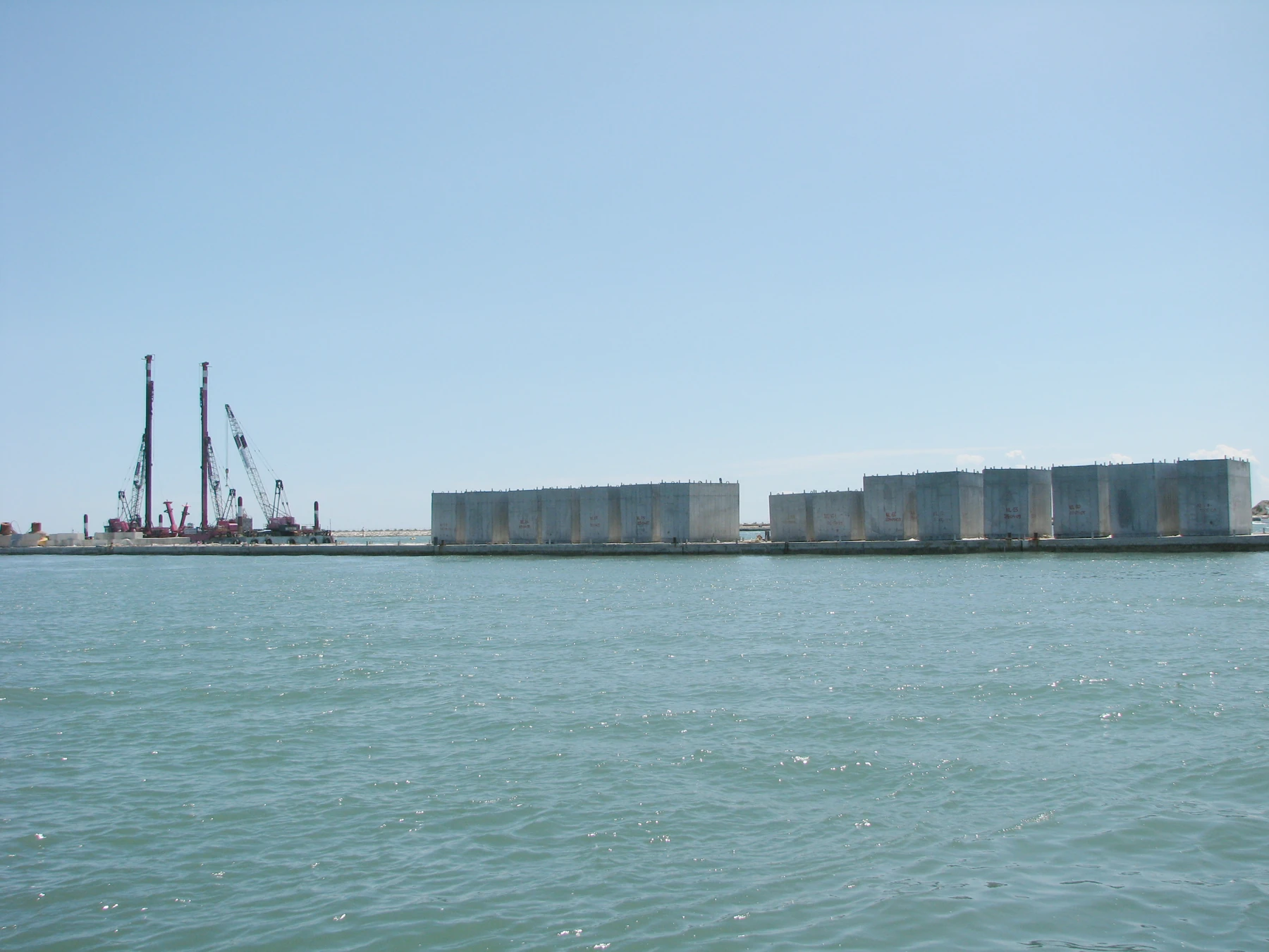 MOSE construction works at the Lido inlet