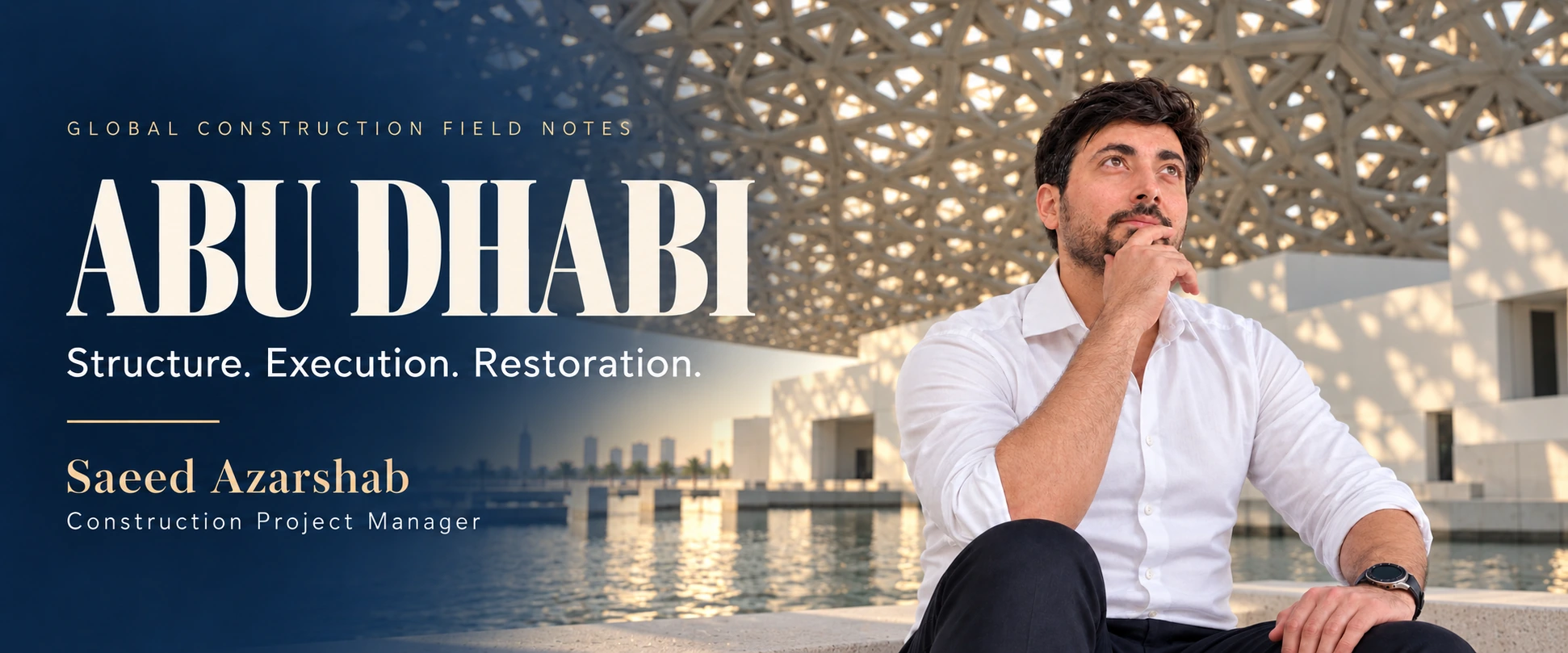 Saeed Azarshab (سعید آذرشب) — Abu Dhabi — construction field notes cover