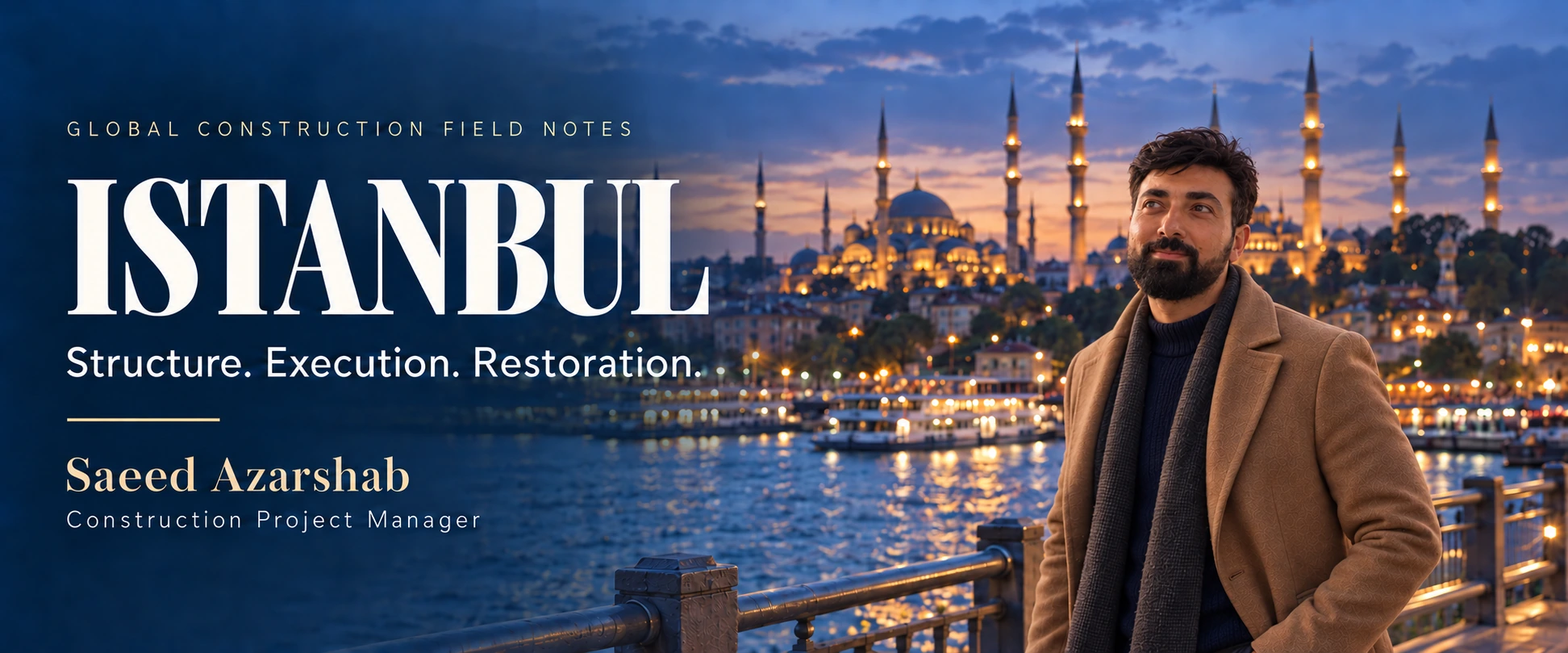 Saeed Azarshab (سعید آذرشب) — Istanbul — construction field notes cover