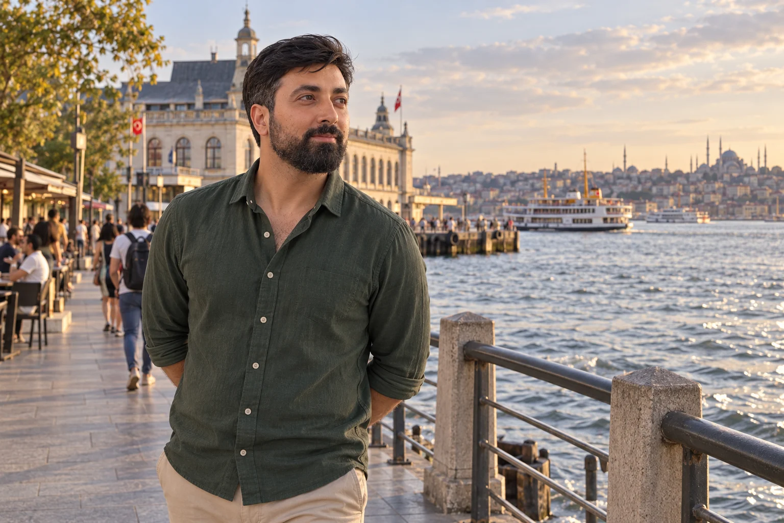 Saeed Azarshab (سعید آذرشب) — Modern & Asian Istanbul — Kadıköy waterfront — urban context on the Asian side