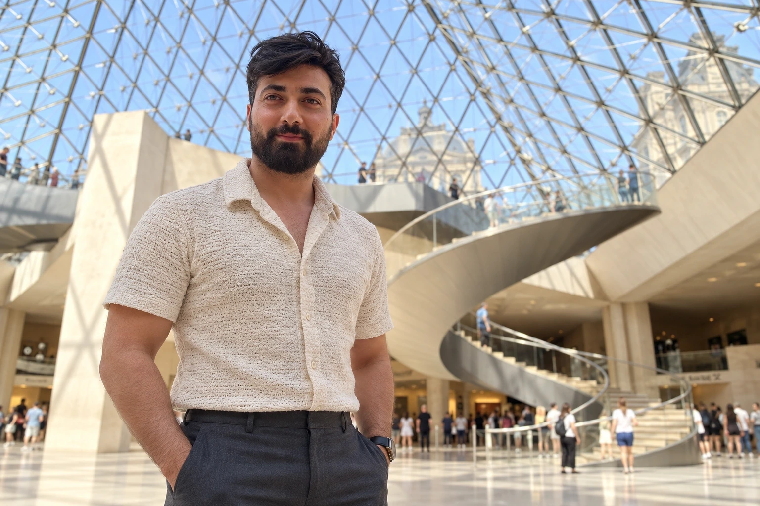 Saeed Azarshab (سعید آذرشب) — Paris — Louvre Pyramid interior