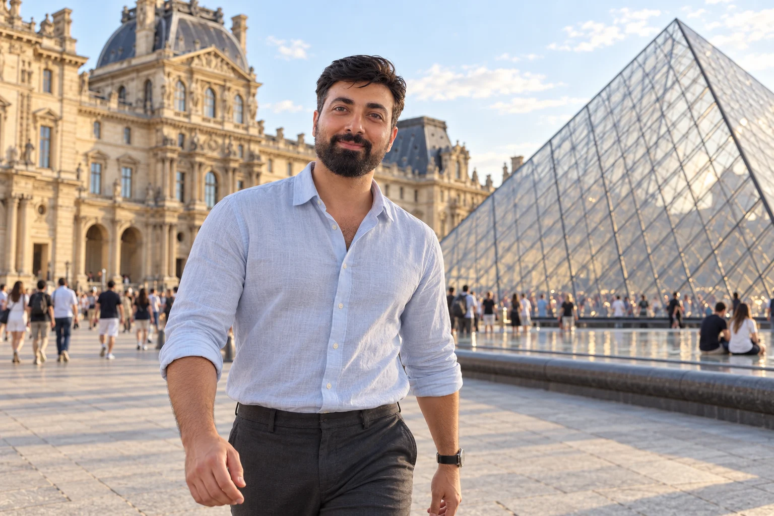 Saeed Azarshab (سعید آذرشب) — Paris — Louvre courtyard
