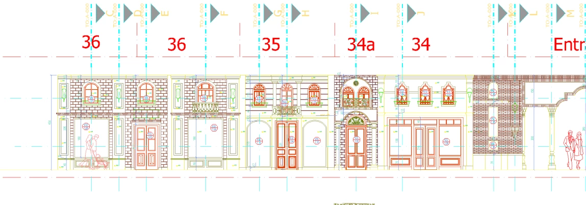 Niayesh Food Hall shopfront elevations