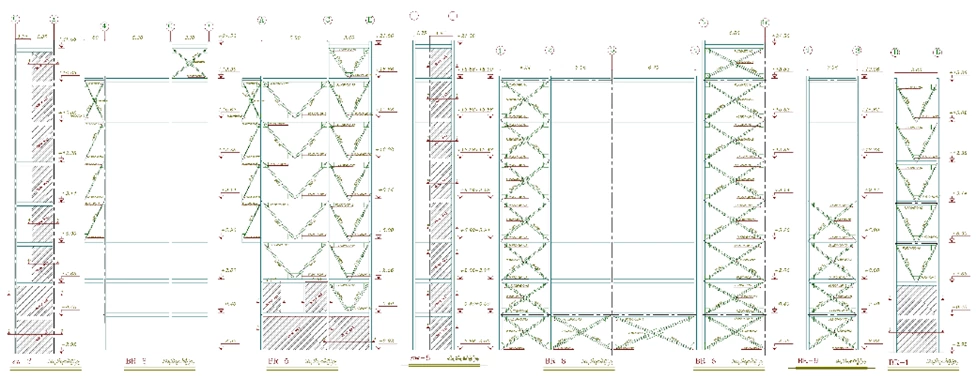 Qom structural frame drawing